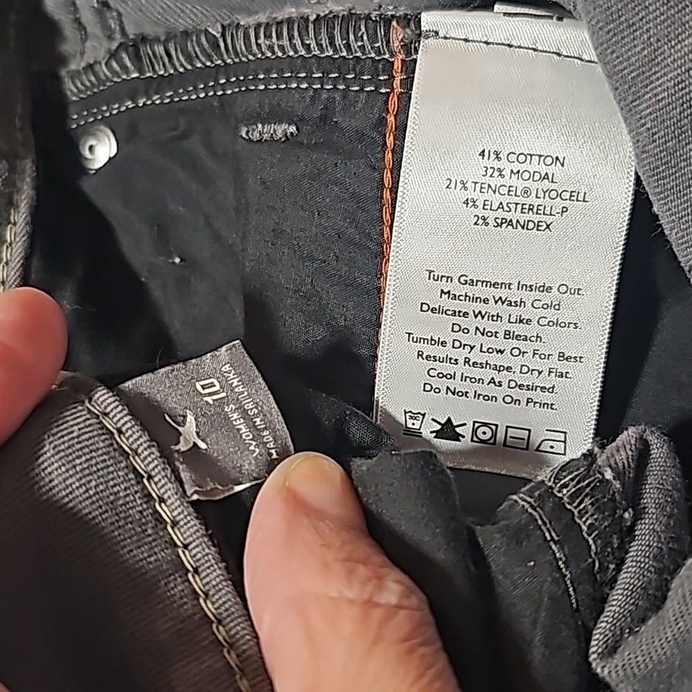 Eddie Bauer  Grey Elysian Slightly-Curvy High-Rise Slim Straight  Pant - Picture 11 of 16